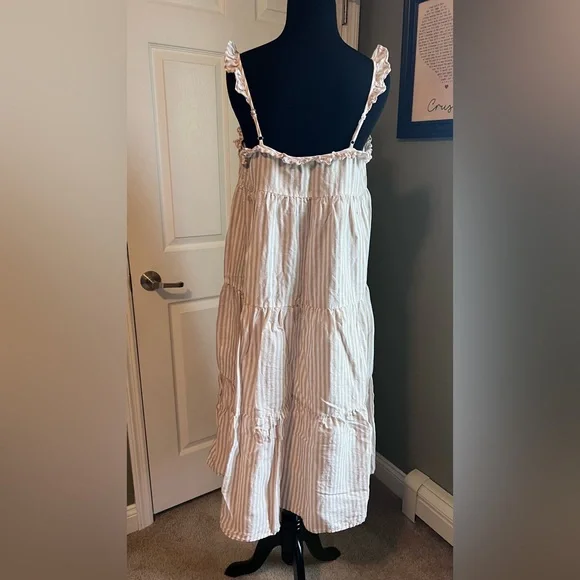 J. Crew cotton-linen tiered maxi dress. Small - Picture 5 of 10